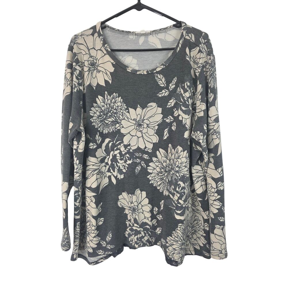 Soul Cake Cottage Core Long Sleeve Top 1x Womens Plus Size Coquette Pullover